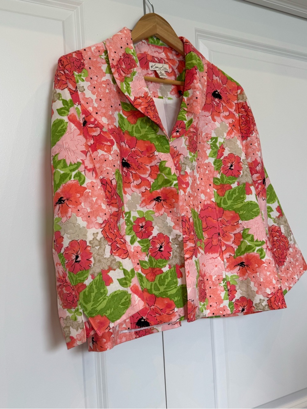Kim Rogers Pink & Green Floral Blazer